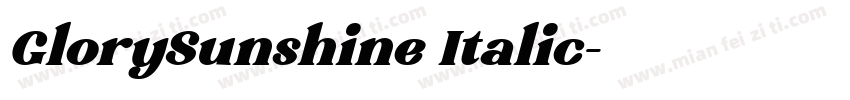 GlorySunshine Italic字体转换